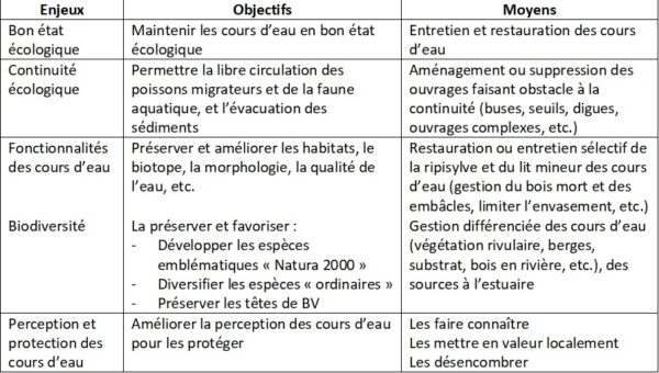 tableau Enjeux objectifs VMACE tableau Enjeux objectifs VMACE